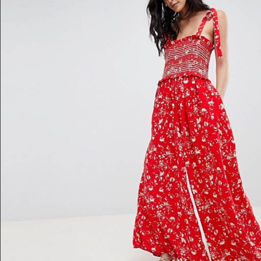 Free People Floral Jumpsuit